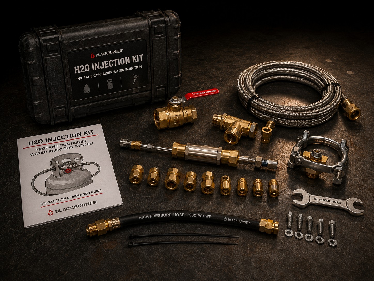 BLACKBURNER H2O Injection Kit components